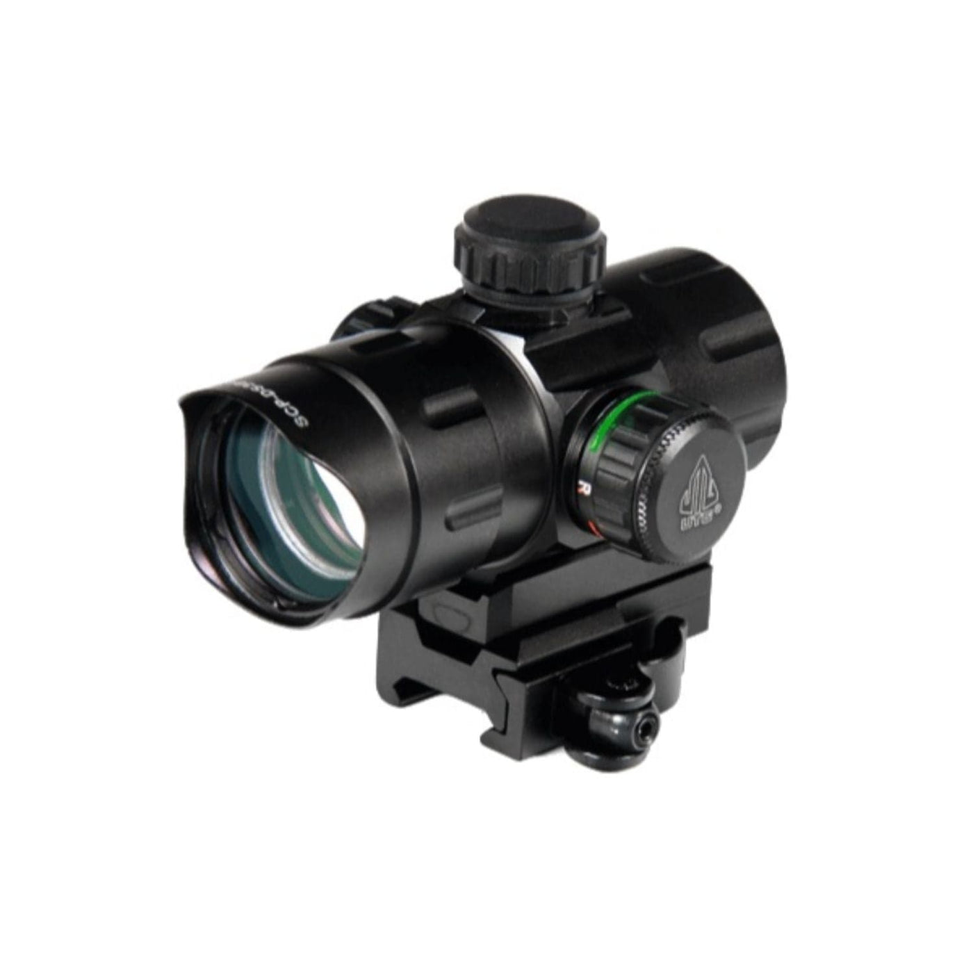 Leapers Leapers UTG 4.2in ITA Red Green CQB Dot w QD Mnt Riser Adapt Optics And Sights