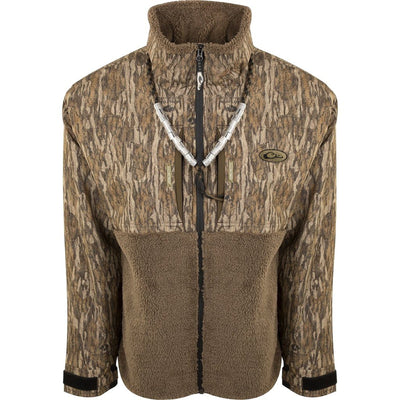 Drake MST Guardian Flex Sherpa Fleece Eqwader - Full Zip - MossyOak Bottomland