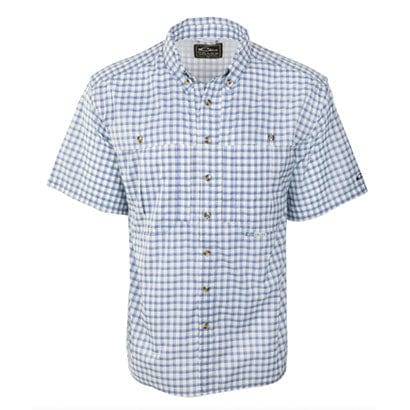 Drake S/S Featherlite Plaid Wingshooter's Shirt - Blue