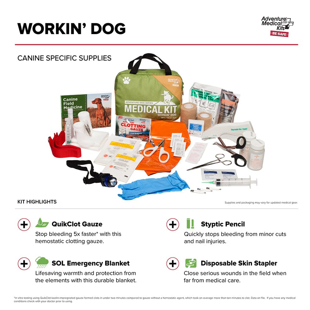 Adventure Medical Kits Adventure Medical Dog Series - Workin' Dog First Aid Kit Outdoor