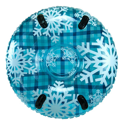 Aqua Leisure Aqua Leisure 43" Pipeline Sno™ Clear Top Racer Sno-Tube - Cool Blue Plaid Outdoor