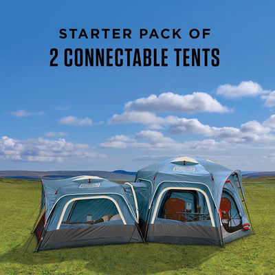 Coleman Coleman 3-Person & 6-Person Connectable Tent Bundle w/Fast Pitch Setup - Set of 2 - Blue Outdoor