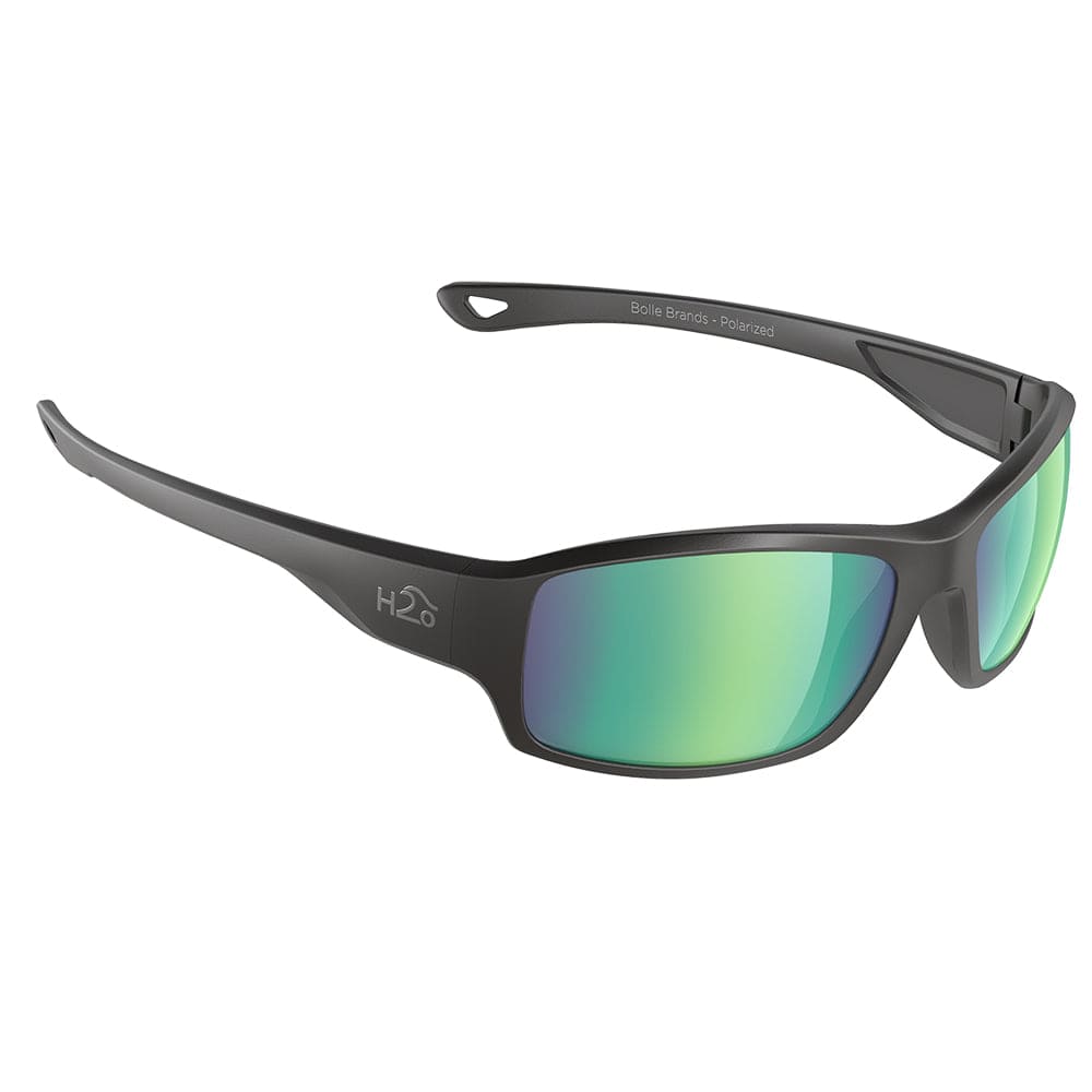 H2Optix H2Optix Beachwalker Sunglasses Matt Black, Brown Green Flash Mirror Lens Cat. 3 - AR Coating Outdoor