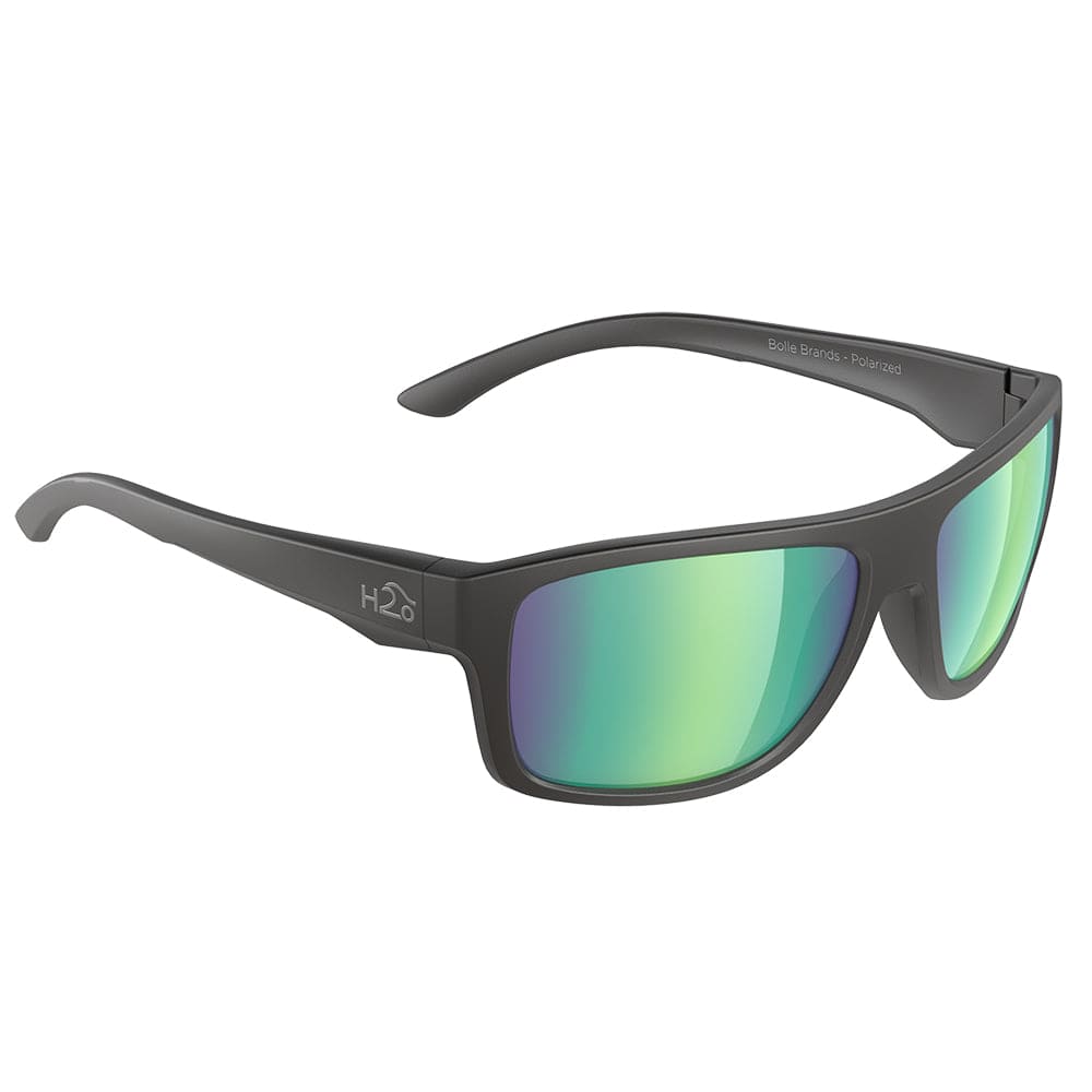 H2Optix H2Optix Grayton Sunglasses Matt Black, Brown Green Flash Mirror Lens Cat. 3 - AR Coating Outdoor