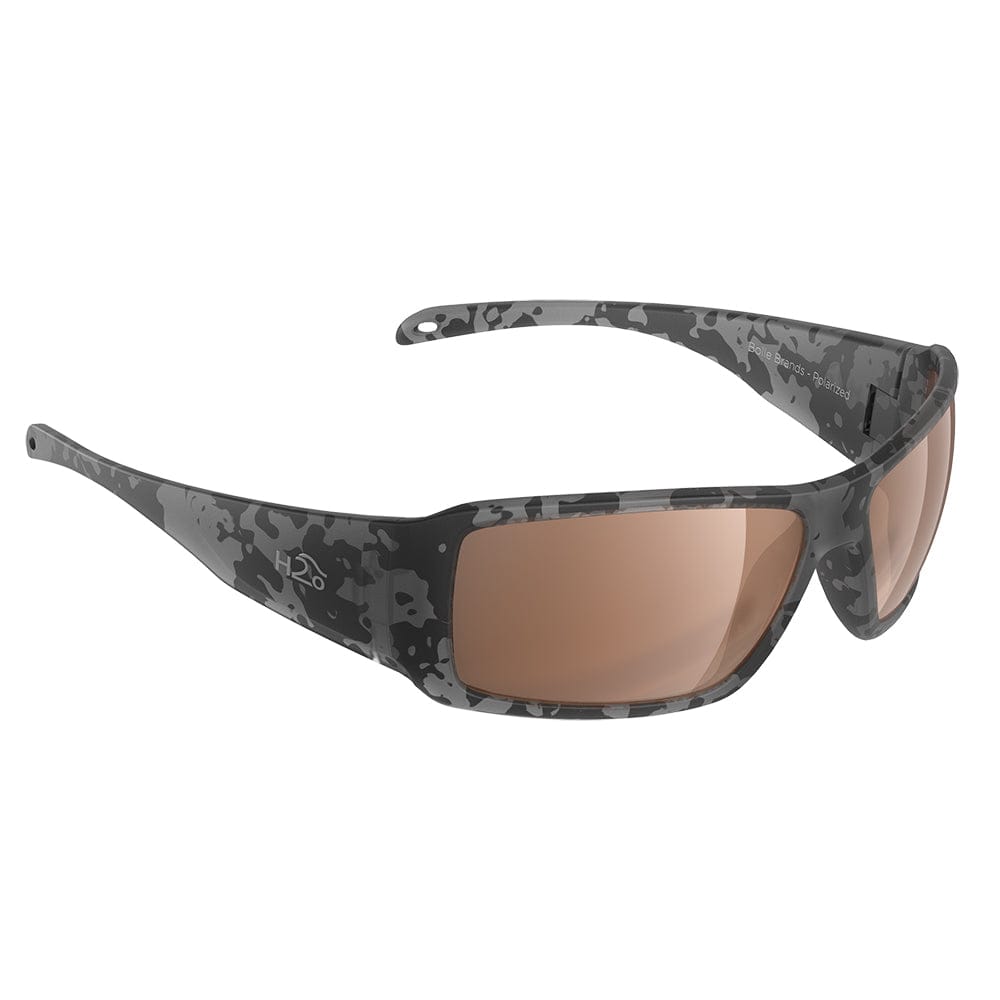 H2Optix H2Optix Stream Sunglasses Matt Tiger Shark, Brown Lens Cat.3 - AntiSalt Coating w/Floatable Cord Outdoor