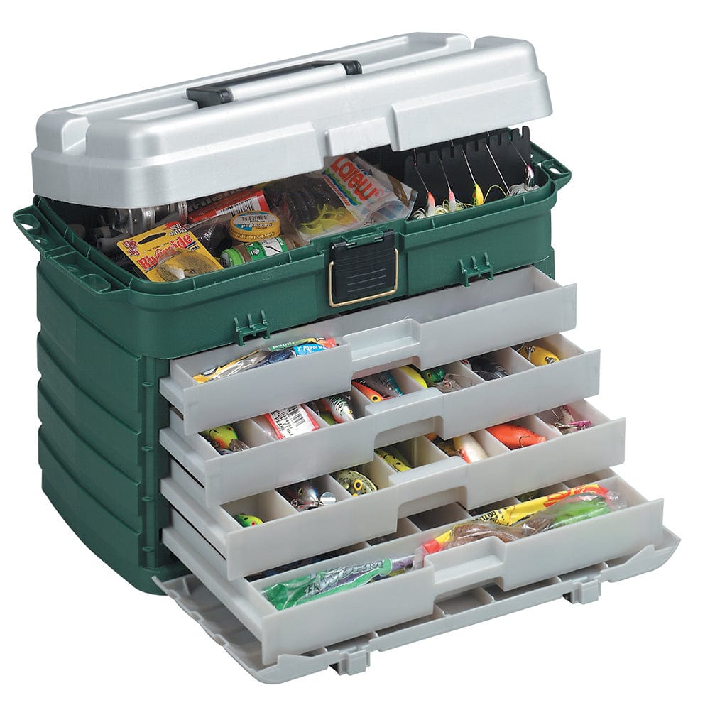 Plano Plano 4-Drawer Tackle Box - Green Metallic/Silver Outdoor