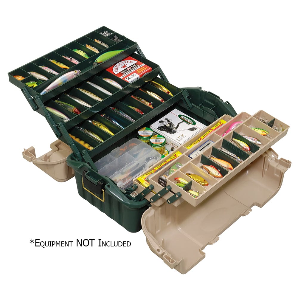 Plano Plano Hip Roof Tackle Box w/6-Trays - Green/Sandstone Outdoor