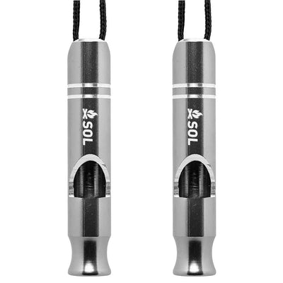 S.O.L. Survive Outdoors Longer S.O.L. Survive Outdoors Longer Rescue Metal Whistle- 2 Pack Outdoor