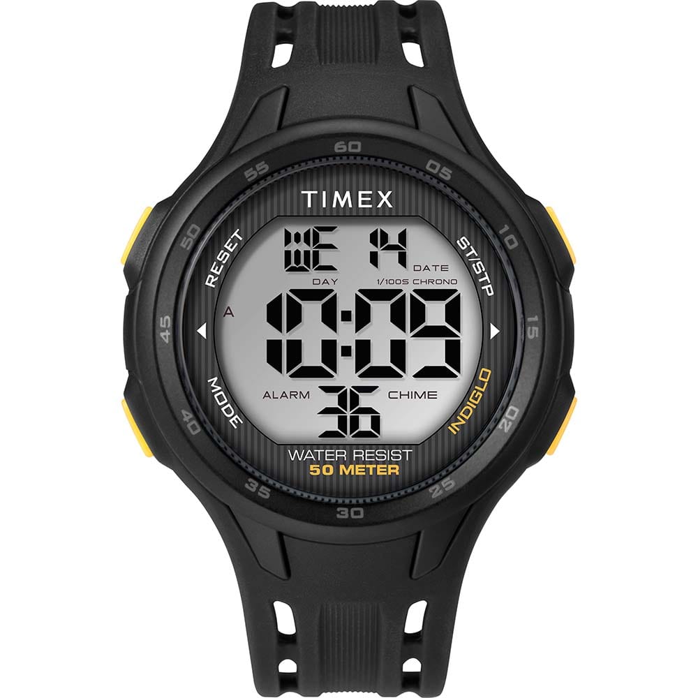 Timex Timex DGTL 45mm Men's Watch - Black/Yellow Case - Black Strap Outdoor