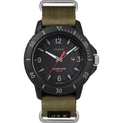 Timex Timex Gallatin Nylon Slip-Thru Watch - Solar Green/Black Dial Outdoor