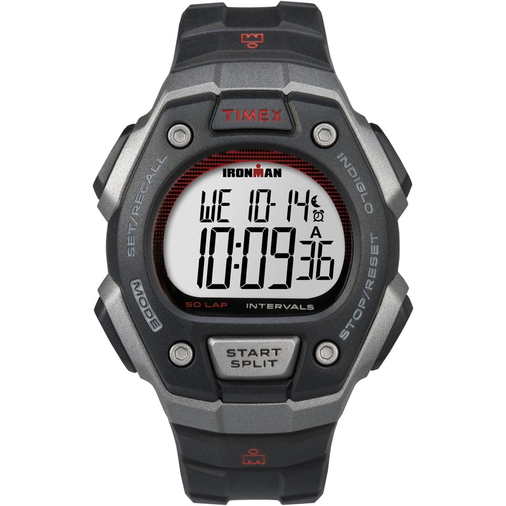 Timex Timex Ironman Classic 50-Lap Full-Size Watch - Silver/Red Outdoor