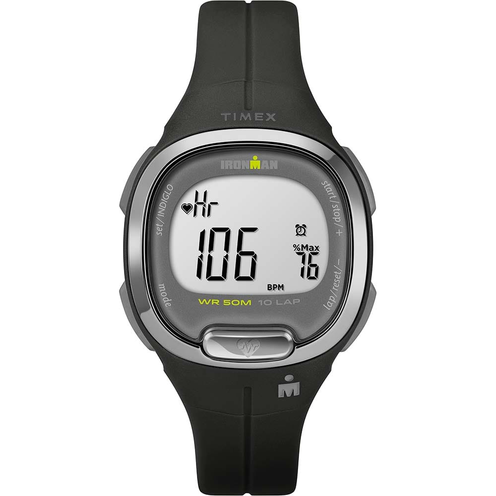 Timex Timex IRONMAN® Transit+ 33mm Resin Strap Activity & Heart Rate Watch - Black/Silver Tone Outdoor