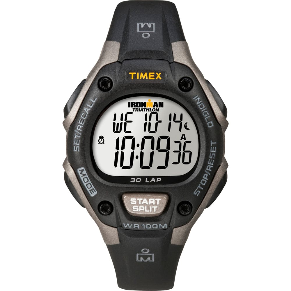 Timex Timex Ironman Triathlon 30 Lap Mid Size - Black/Silver Outdoor