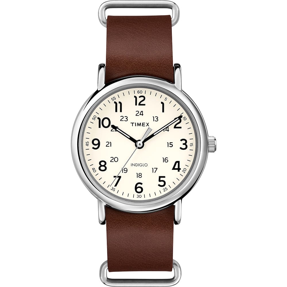 Timex Timex Weekender® Slip-Thru - Brown Leather Strap Outdoor