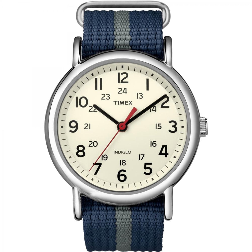Timex Timex Weekender® Slip-Thru Watch - Navy/Grey Outdoor