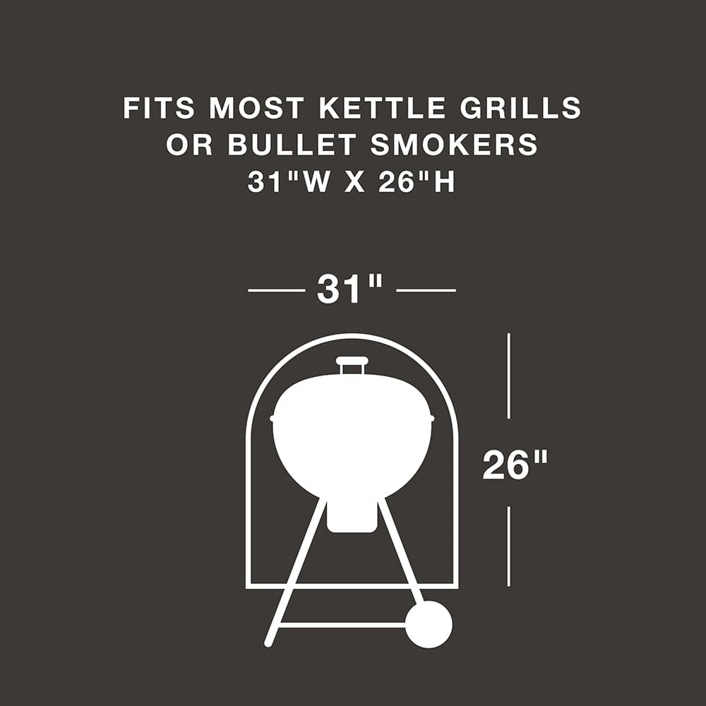 True Guard True Guard Kettle/Smoker Style 600 Denier Rip Stop Grill Cover Outdoor