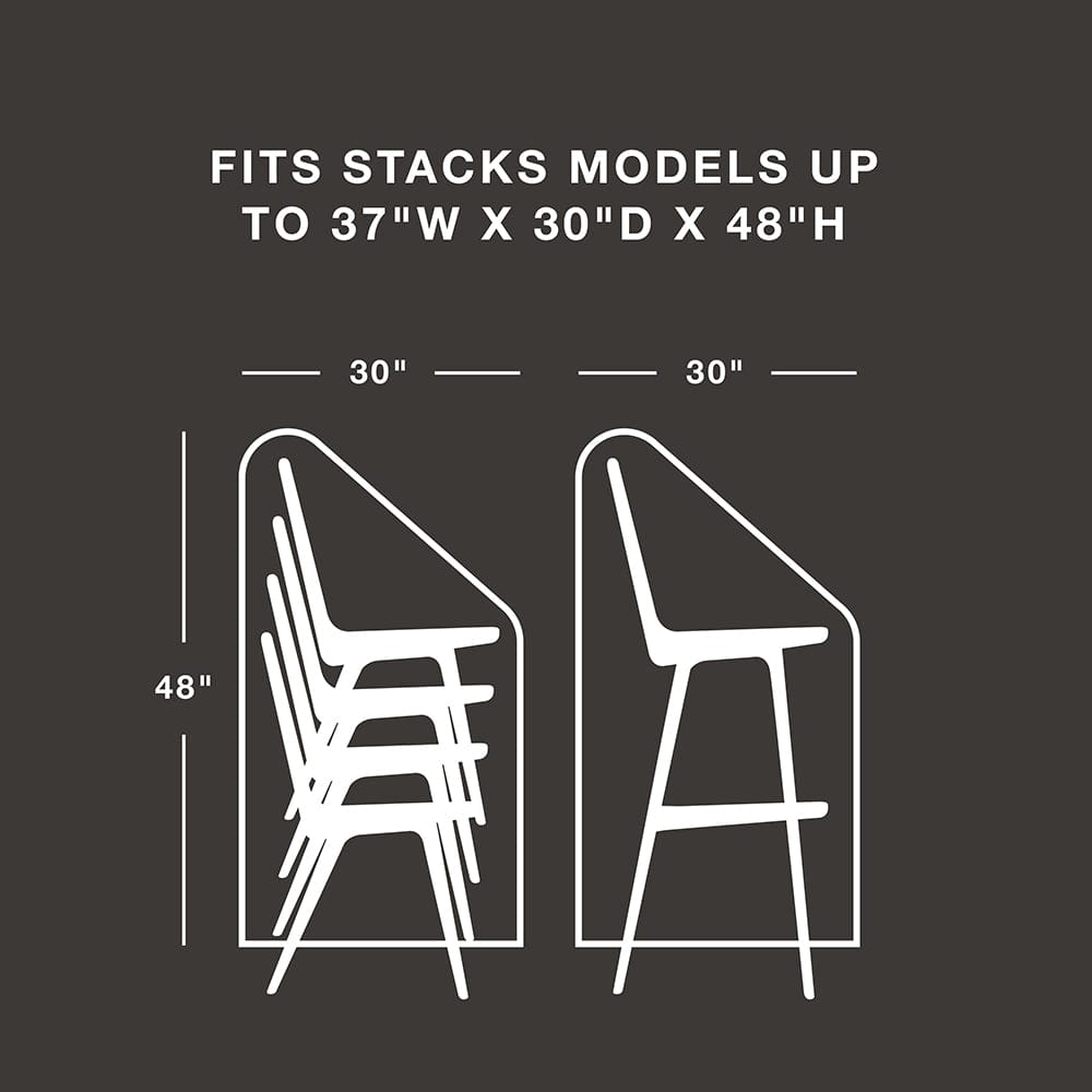 True Guard True Guard Stackable Patio Chairs 600 Denier Rip Stop Cover Outdoor