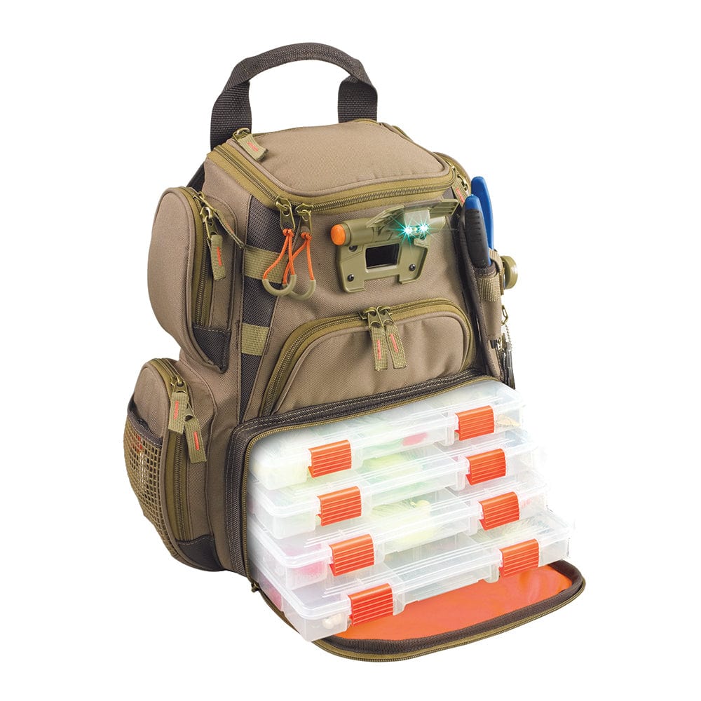 Wild River Wild River RECON Lighted Compact Tackle Backpack w/4 PT3500 Trays Outdoor