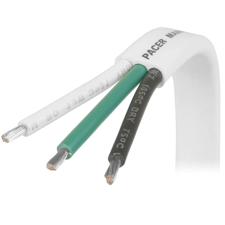 Pacer Group Pacer 10/3 AWG Triplex Cable - Black/Green/White - 100&