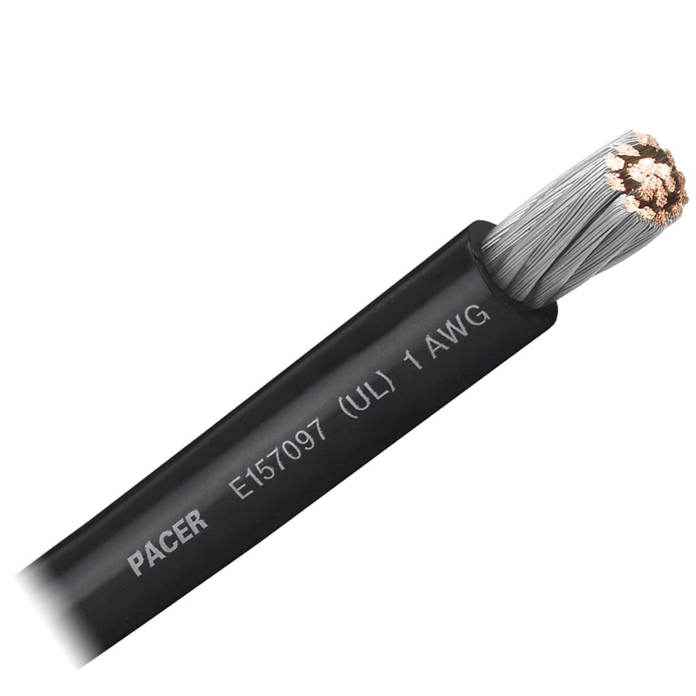 Pacer Group Pacer Black 1 AWG Battery Cable - Sold By The Foot Electrical