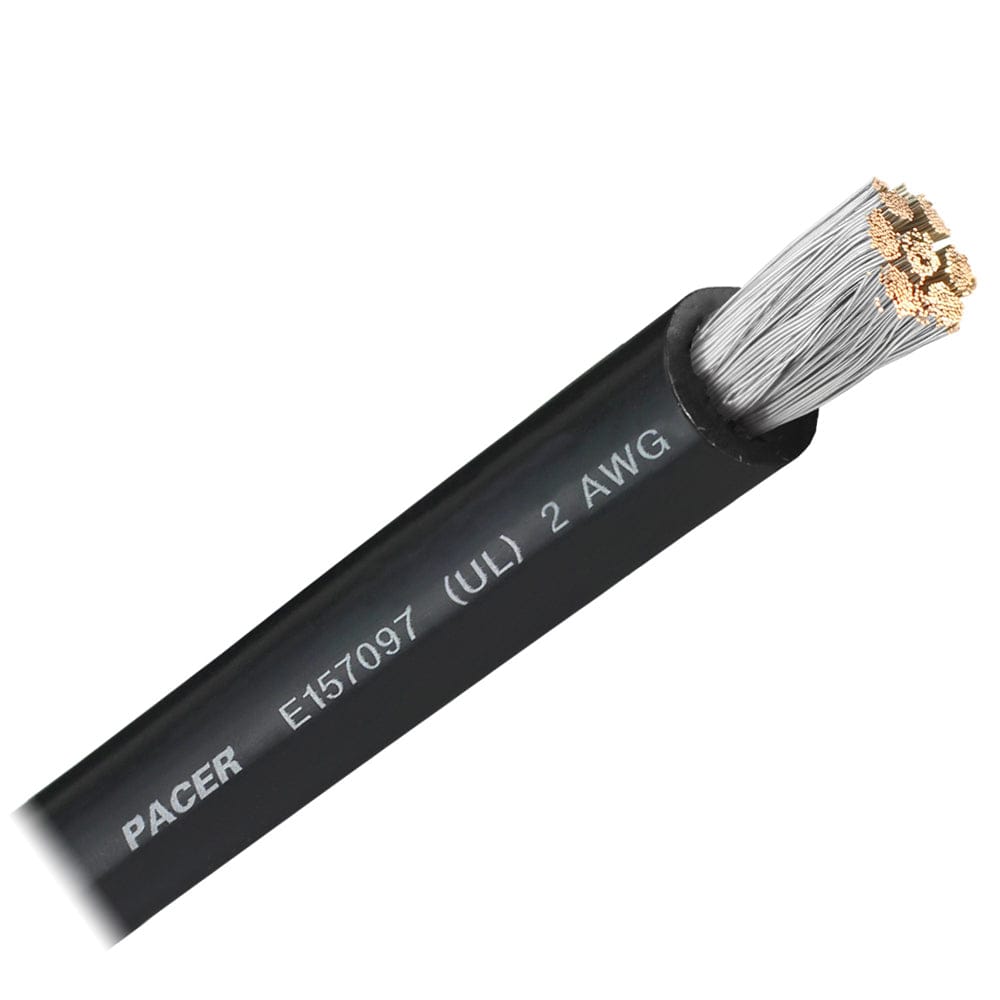 Pacer Group Pacer Black 2 AWG Battery Cable - Sold By The Foot Electrical