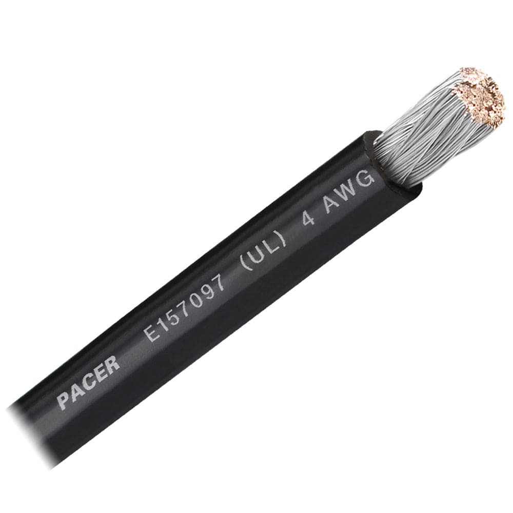 Pacer Group Pacer Black 4 AWG Battery Cable - Sold By The Foot Electrical