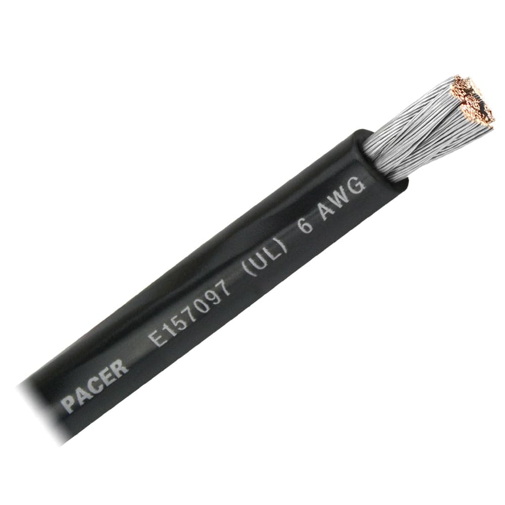 Pacer Group Pacer Black 6 AWG Battery Cable - Sold By The Foot Electrical