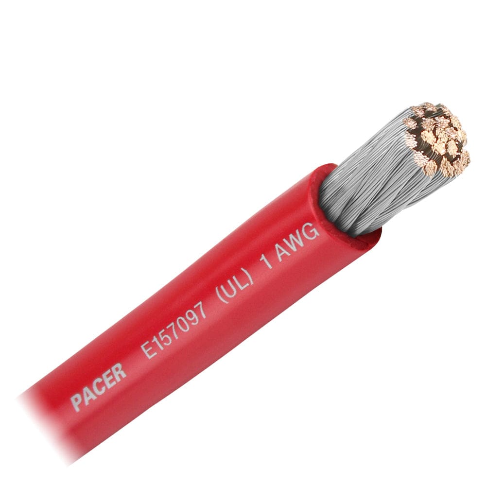 Pacer Group Pacer Red 1 AWG Battery Cable - Sold By The Foot Electrical