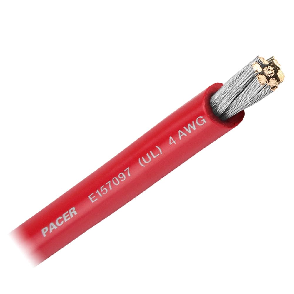 Pacer Group Pacer Red 4 AWG Battery Cable - Sold By The Foot Electrical