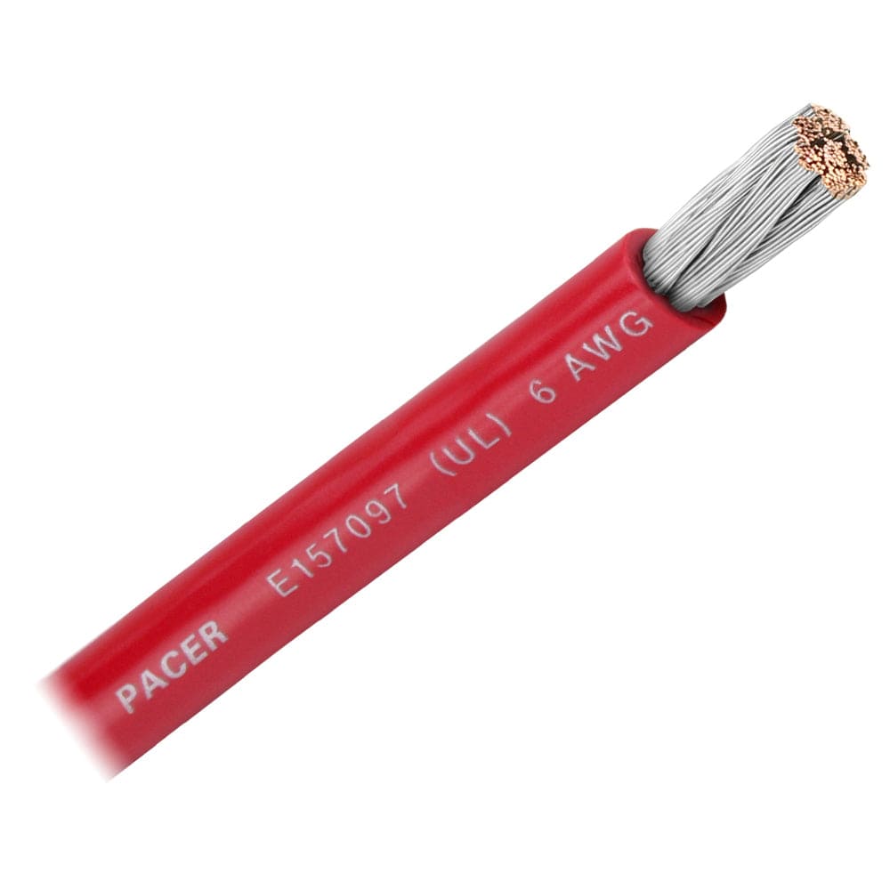 Pacer Group Pacer Red 6 AWG Battery Cable - Sold By The Foot Electrical