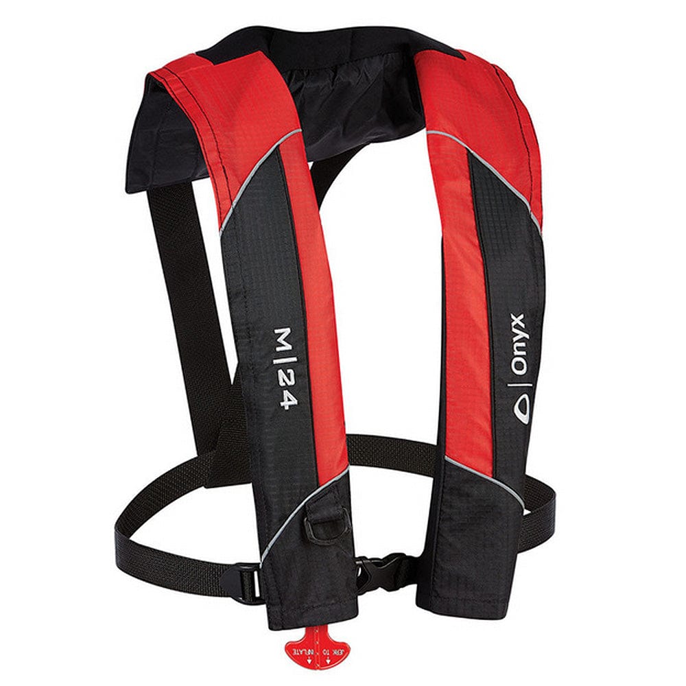 Onyx Outdoor Onyx M-24 Manual Inflatable Life Jacket PFD - Red Paddlesports