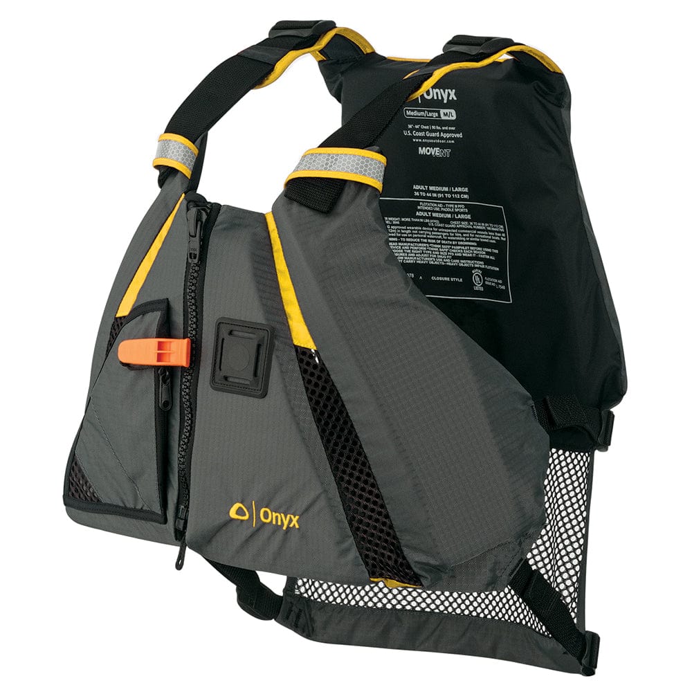 Onyx Outdoor Onyx Movement Dynamic Paddle Sports Vest - Yellow/Grey - Medium/Large Paddlesports