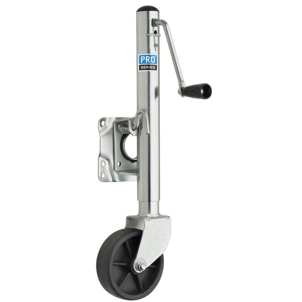 Pro Series Pro Series 1000 lbs. Zinc Plated Swivel Jack w/6" Poly Wheel Trailering