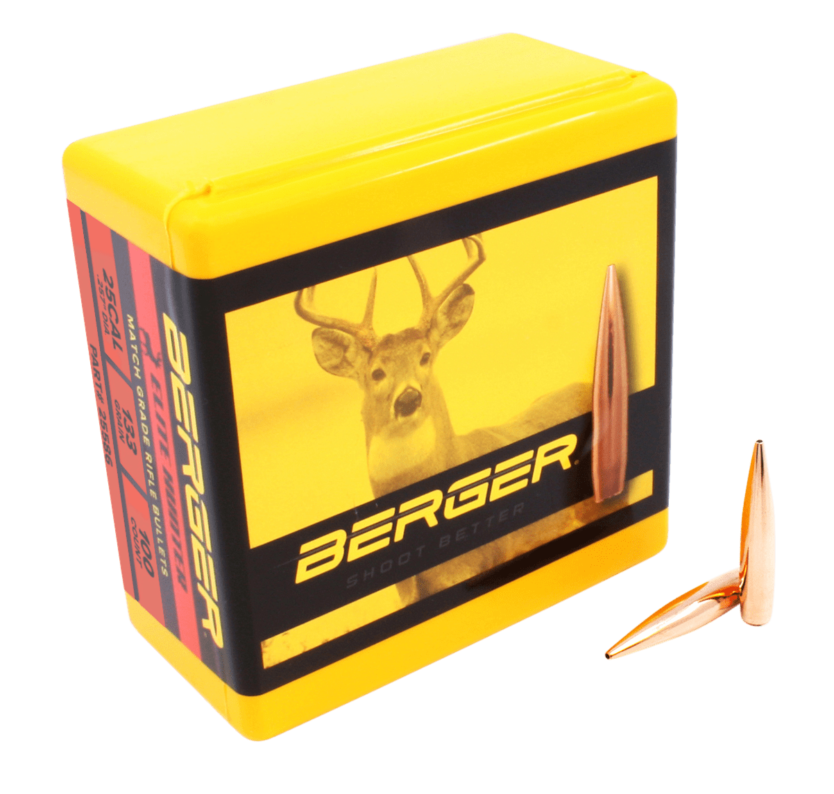 Berger Bullets Berger Bullets Elite Hunter, Berg 25586 Bull .25  133g Elite Hntr 100 Reloading