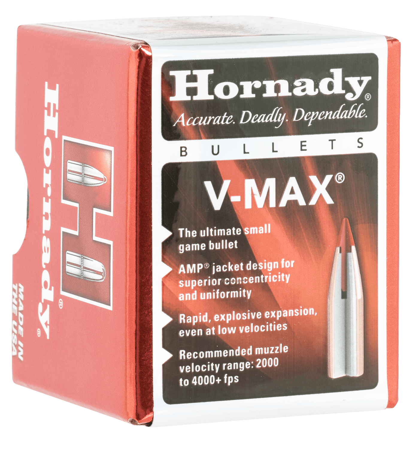 Hornady Hornady Bullets 22 Cal .224 - 55gr V-max W/cannelure 100ct Reloading Components