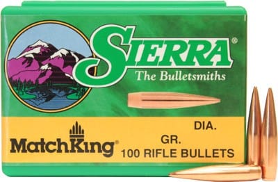 Sierra Bullets Sierra Bullets .22cal .224 - 69gr Hp-bt Match 100ct Reloading Components