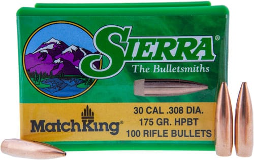 Sierra Bullets Sierra Bullets .30 Cal .308 - 175gr Hp-bt Match 100ct Reloading Components