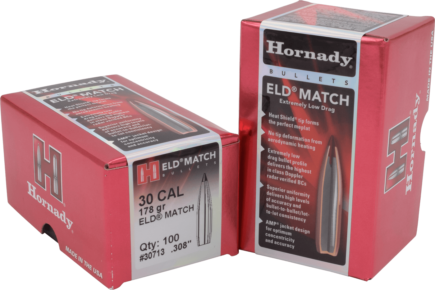 Hornady Hornady Eld Match Bullets 30 Cal. .308 178 Gr. Eld Match 100 Box Reloading