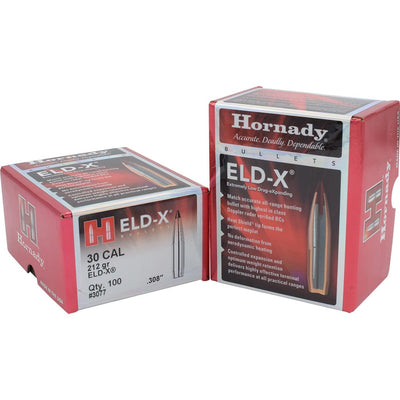 Hornady Hornady Eld-x Bullets 30 Cal. .308 212 Gr. Eld-x 100 Box Reloading