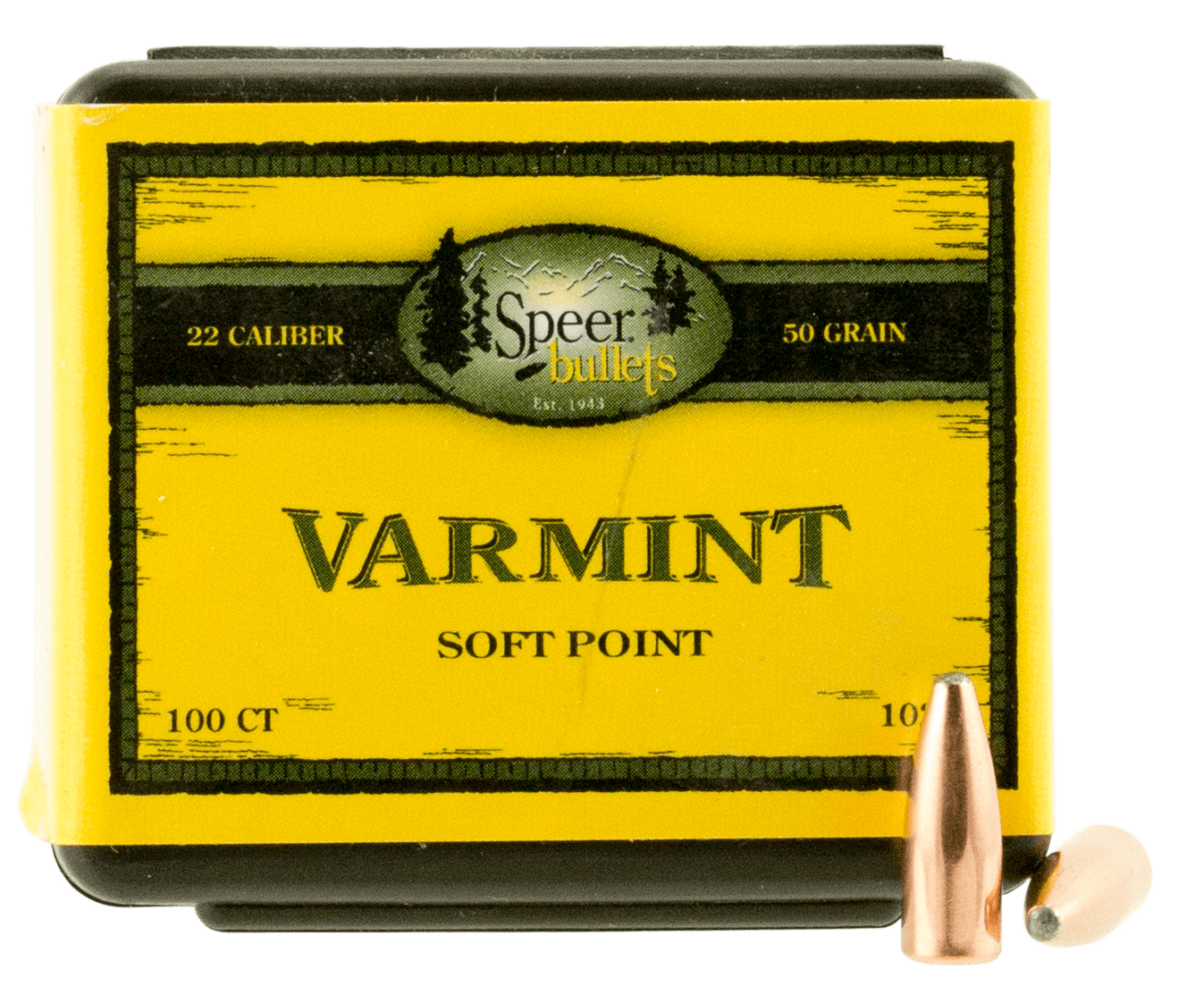 Speer Ammo Speer Ammo Varmint, Speer 1029      Bull .224  50 Sptzr           100 Reloading