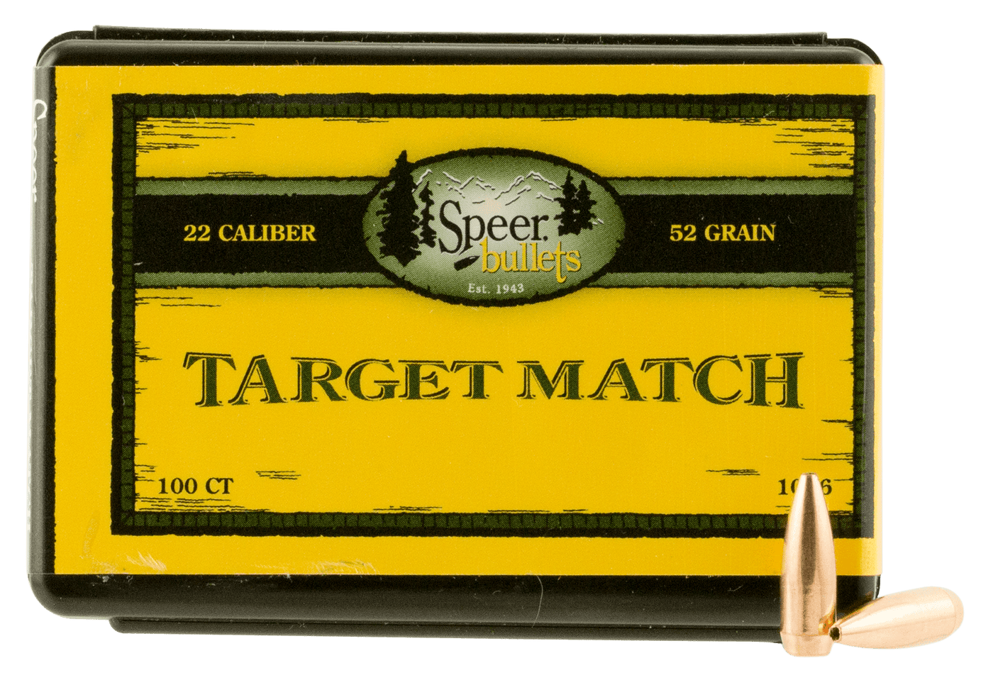 Speer Bullets Speer Bullets Rifle Plinking, Speer 1036      Bull .224  52 Hpbtmatch       100 Reloading