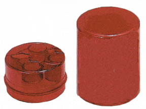 Lee Lee Die Storage Box For 3 Dies - Round Style Red Plastic Reloading Tools