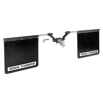 ROCK TAMERS ROCK TAMERS 2.5" Hub Mudflap System - Matte Black/Stainless Trailering