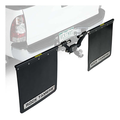 ROCK TAMERS ROCK TAMERS 2.5" Hub Mudflap System - Matte Black/Stainless Trailering