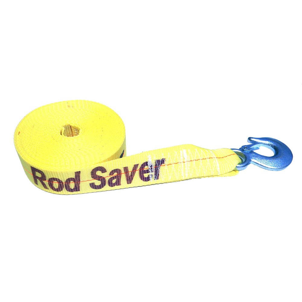 Rod Saver Rod Saver Heavy-Duty Winch Strap Replacement - Yellow - 2" x 20' Trailering