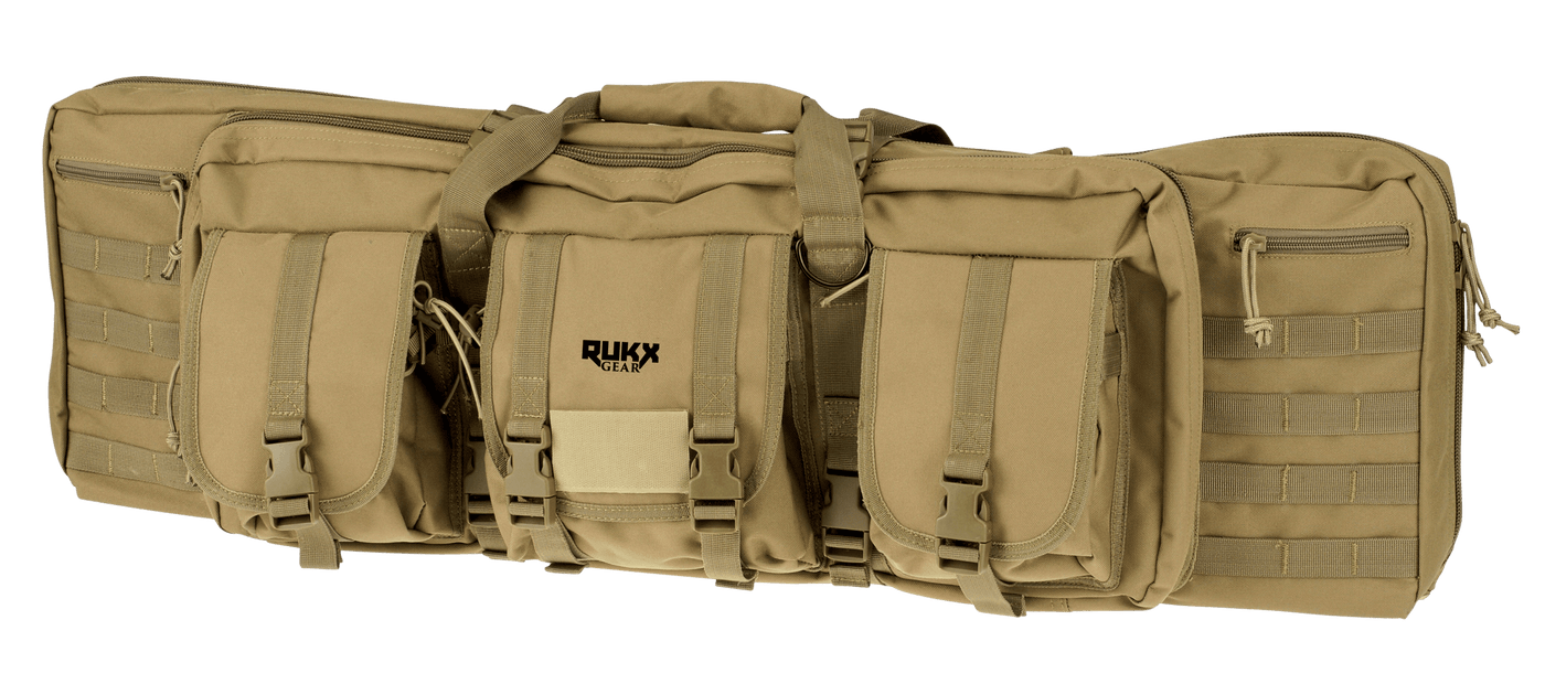 RUKX GEAR Rukx Gear Tactical, Rukx Atict42dgt 42in Tact Dbl Gun Case Tan Firearm Accessories