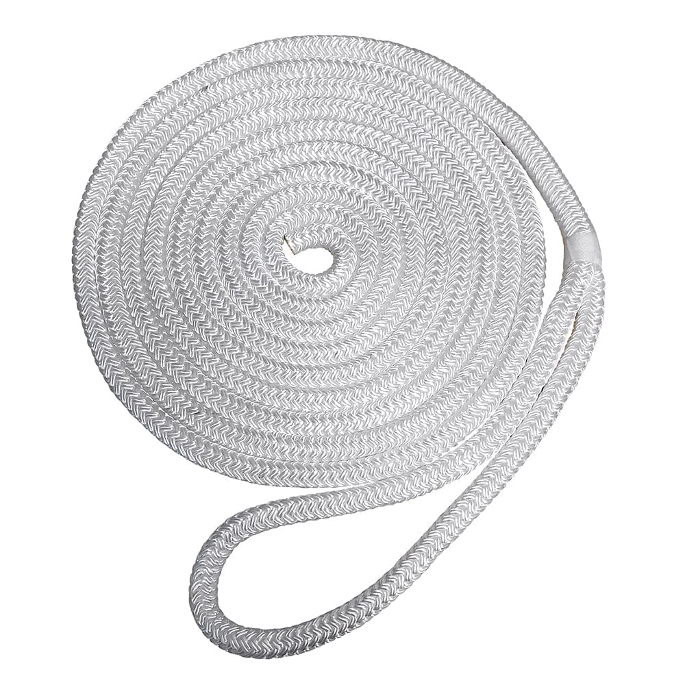 Robline Robline Premium Nylon Double Braid Dock Line - 1/2" x 15' - White Sailing