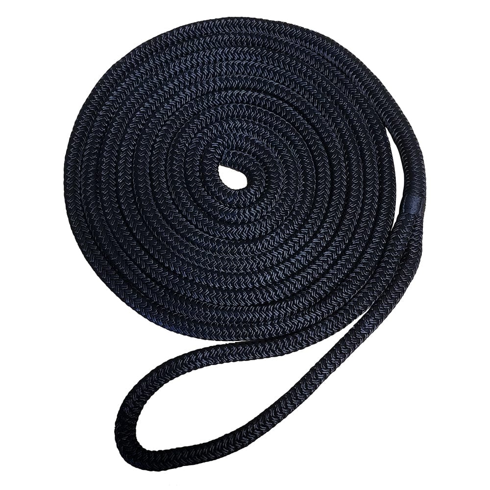 Robline Robline Premium Nylon Double Braid Dock Line - 1/2" x 25' - Black Sailing