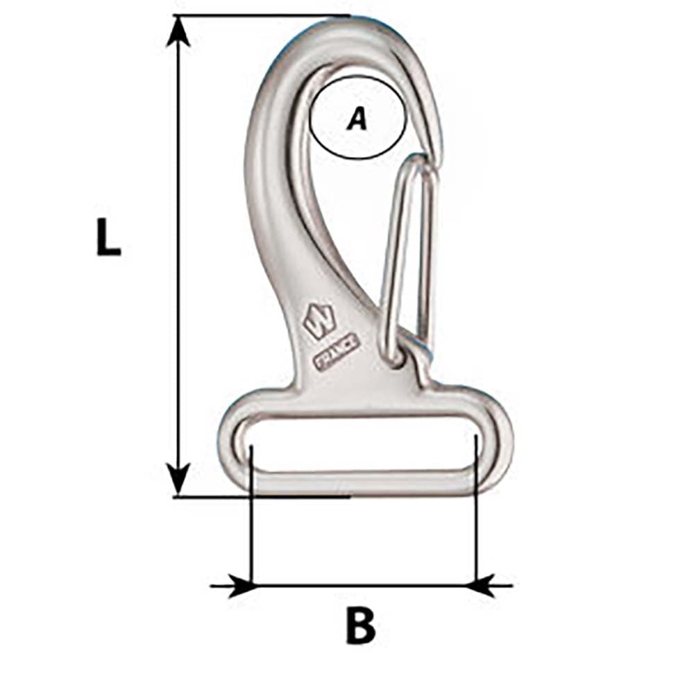 Wichard Marine Wichard Webbing Snap Hook - 30mm - Length 60mm Sailing