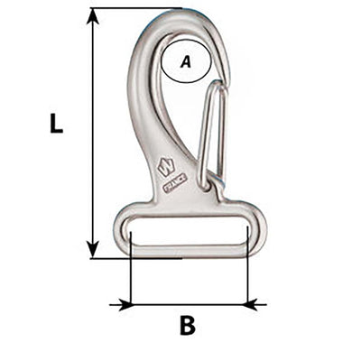 Wichard Marine Wichard Webbing Snap Hook - 30mm - Length 60mm Sailing